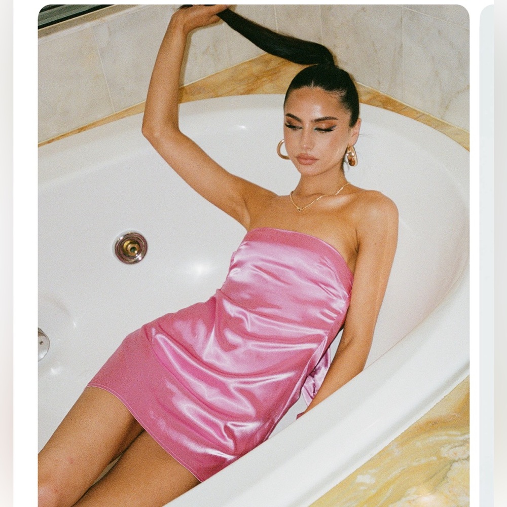 Shaya strapless pink mini dress never worn!